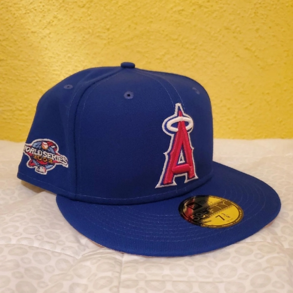 New Era 59Fifty Los Angeles Angels Fitted Hat Size 7 3/8 "World Series '02"